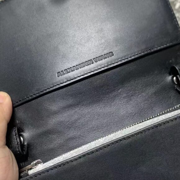 Alexander Want blue ostrich style leather crossbody bag - Picture 2 of 2